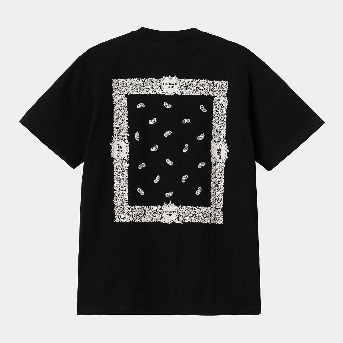 Carhartt Paisley T-Shirt - Black / Wax Stone