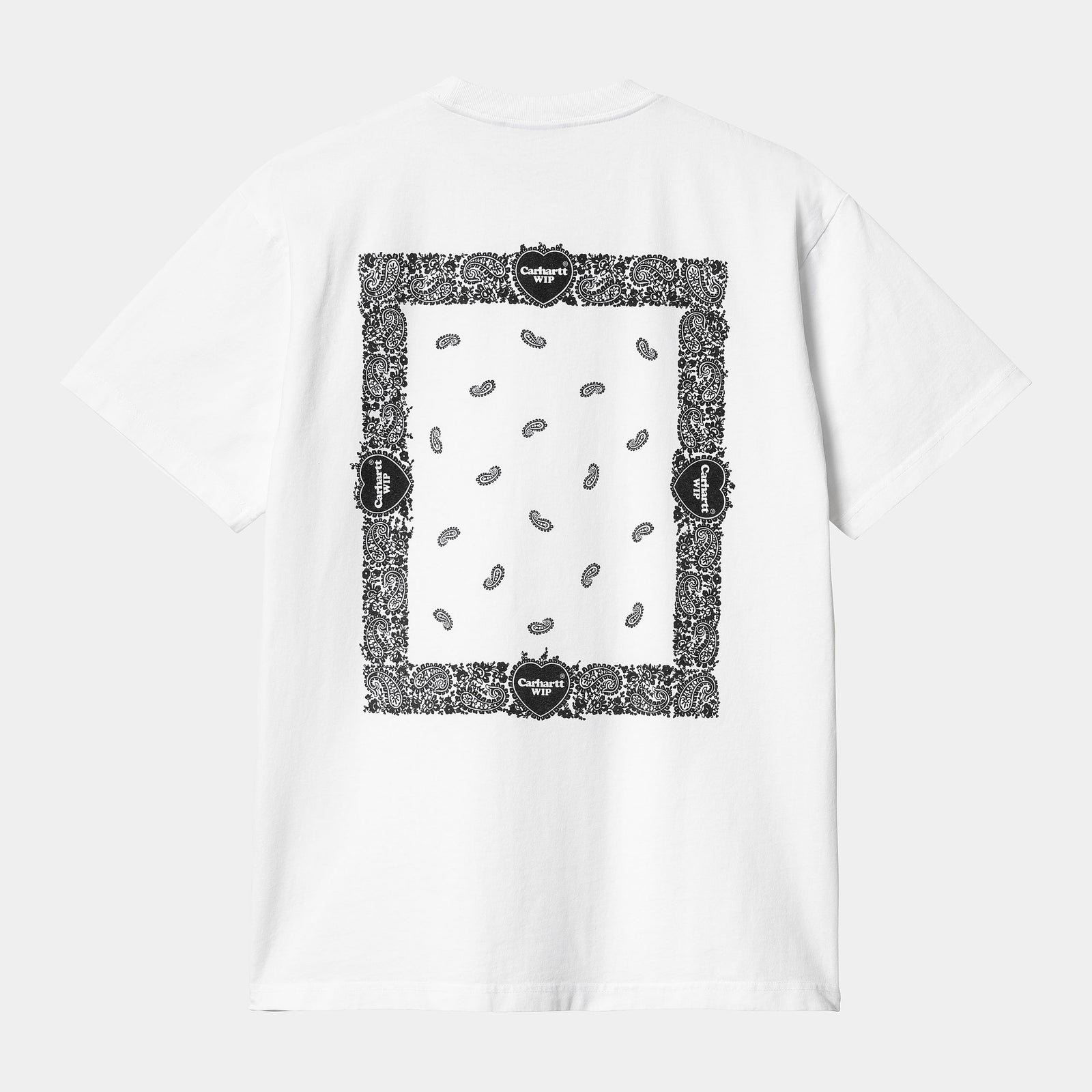Carhartt WIP Paisley T-Shirt - White / Black Stone