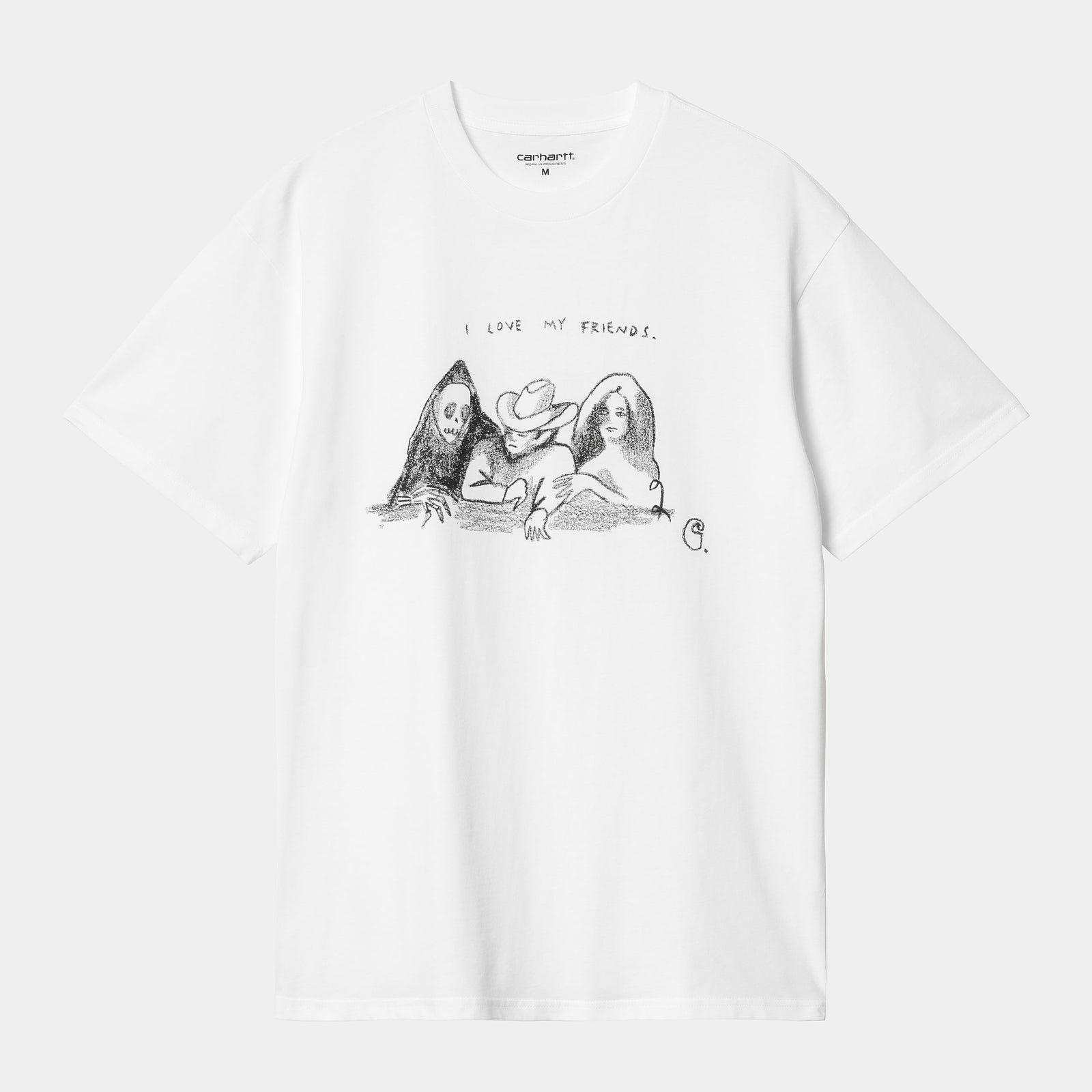 Carhartt WIP Pepe Friends T-Shirt - White / Black