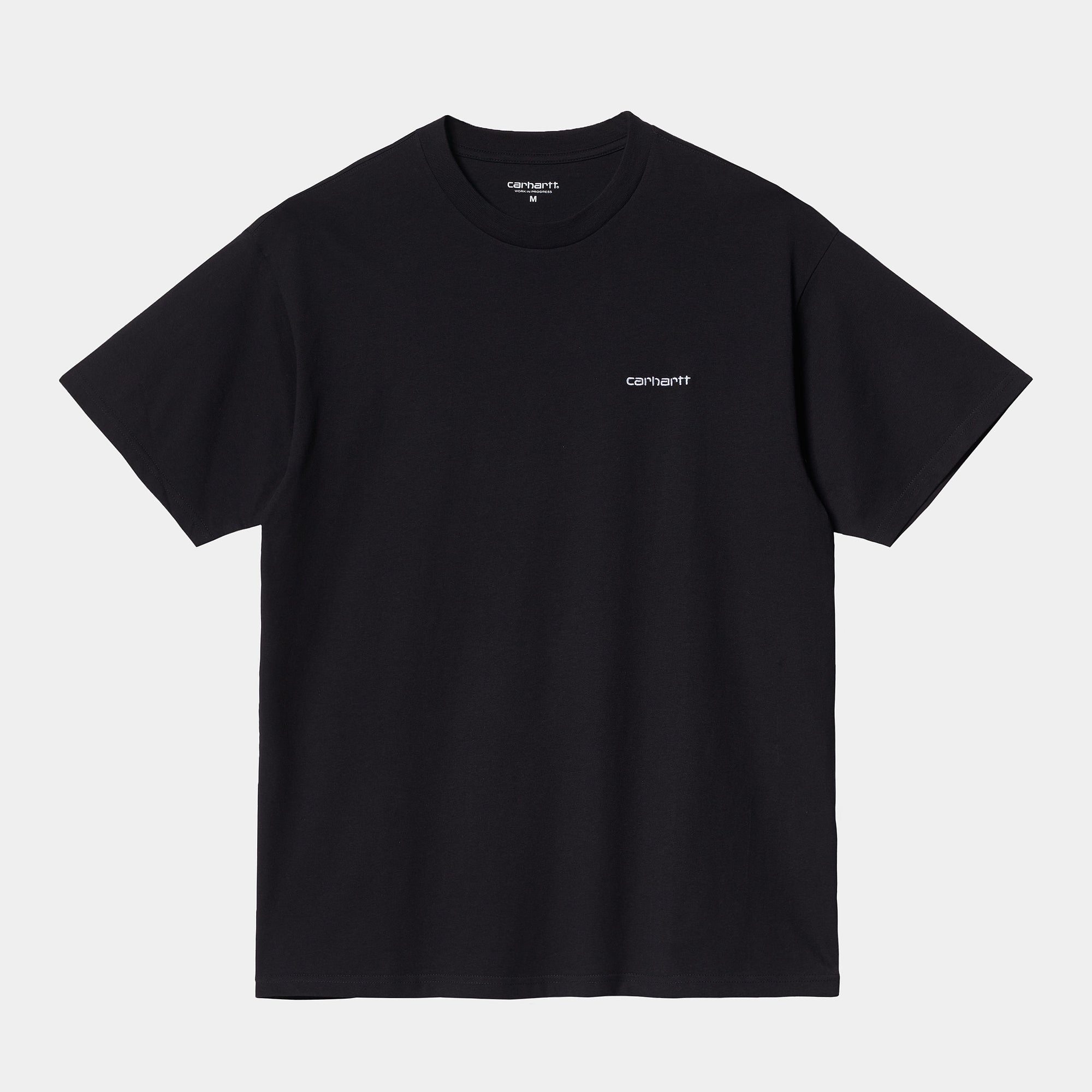Carhartt WIP Script Embroidery T-Shirt - Black / White