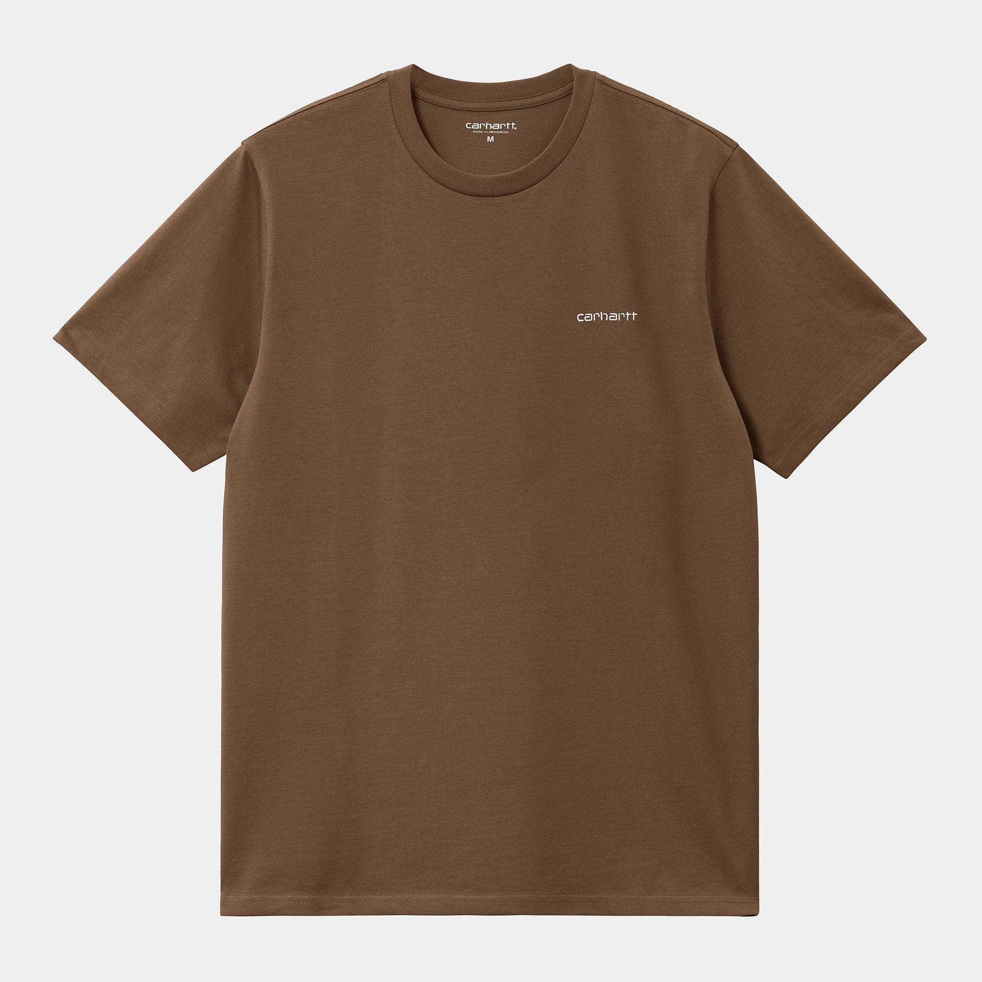 Carhartt WIP Script Embroidery T-Shirt - Lumber / White