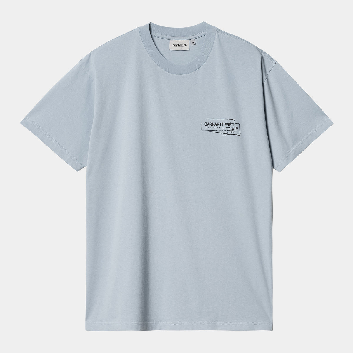 Carhartt WIP Stamp T-Shirt - Misty Sky / Black
