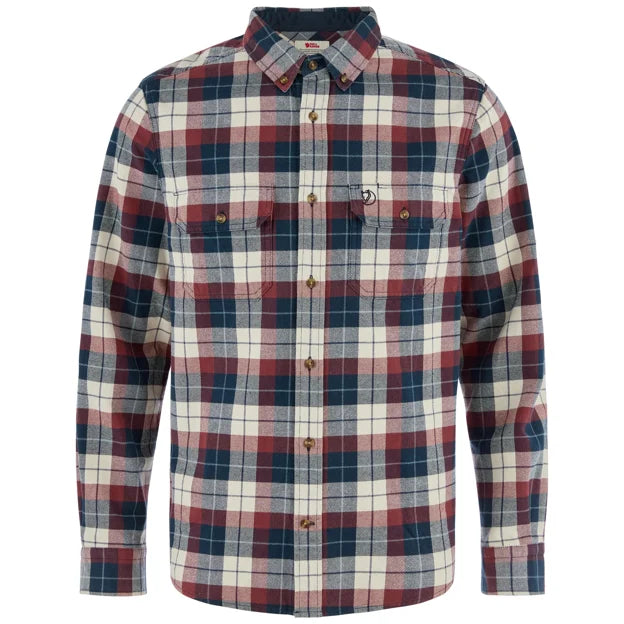 Fjallraven Singi Heavy Flannel Shirt - Dark Navy / Maroon