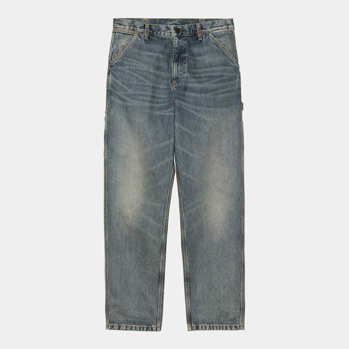 Carhartt WIP Single Knee Pant - Blue Worn Used Wash
