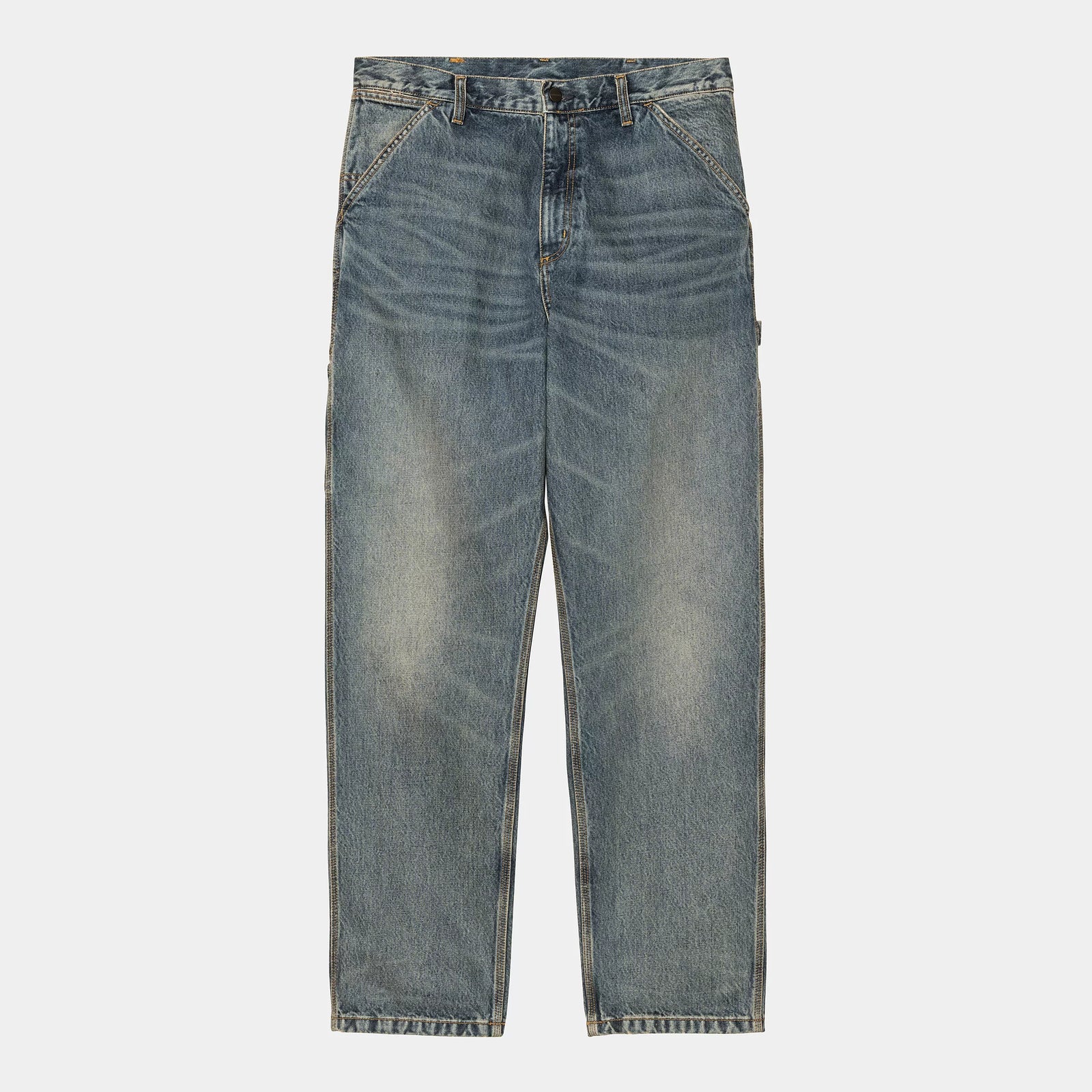 Carhartt WIP Single Knee Pant - Blue Worn Used Wash