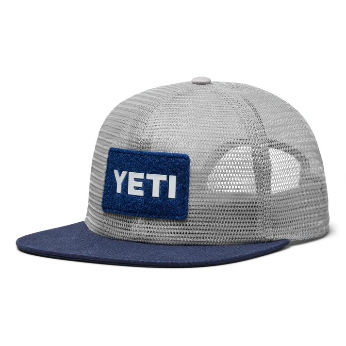 Yeti Flat Brim Mesh Hat - Grey / Navy