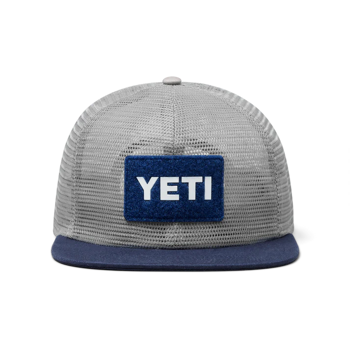 Yeti Flat Brim Mesh Hat - Grey / Navy