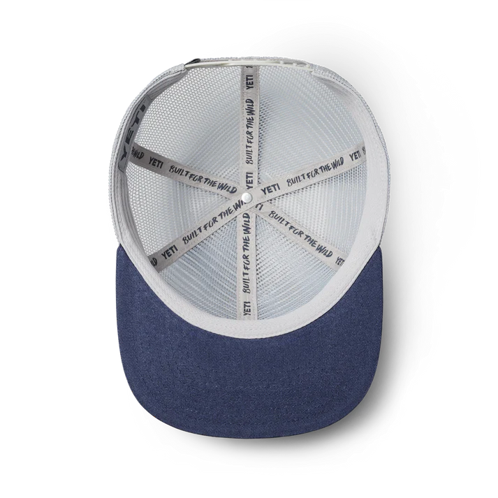 Yeti Flat Brim Mesh Hat - Grey / Navy