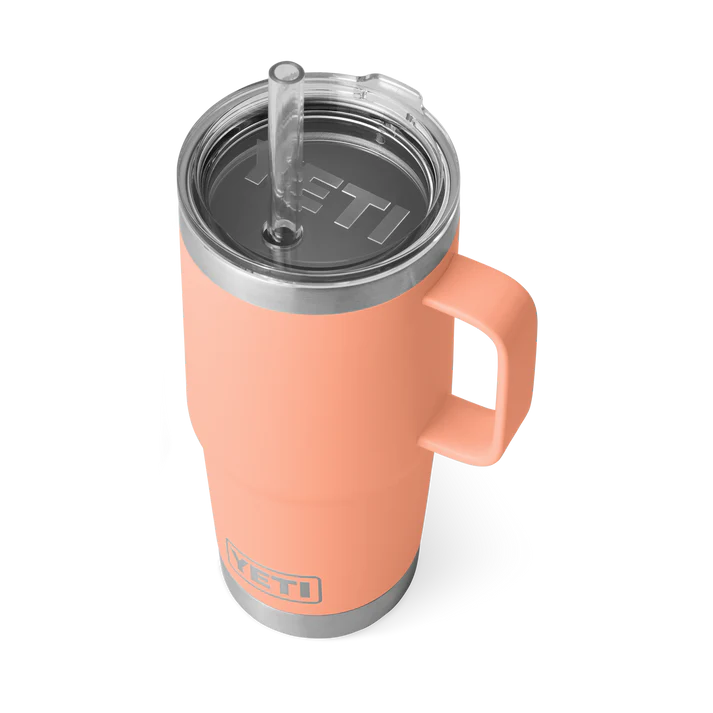Yeti Rambler 25oz Straw Mug - Lowcountry Peach