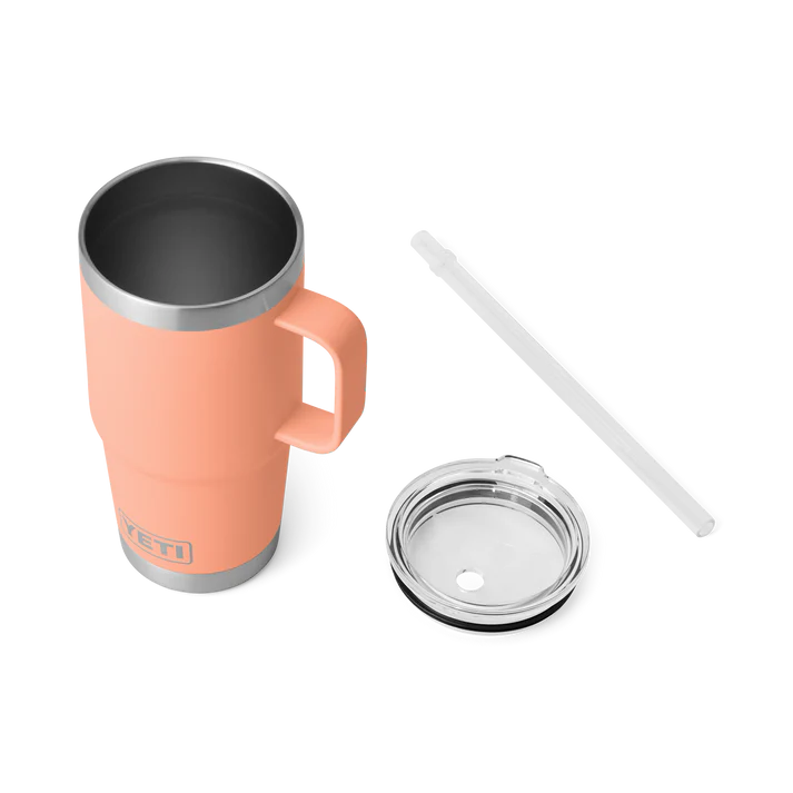 Yeti Rambler 25oz Straw Mug - Lowcountry Peach