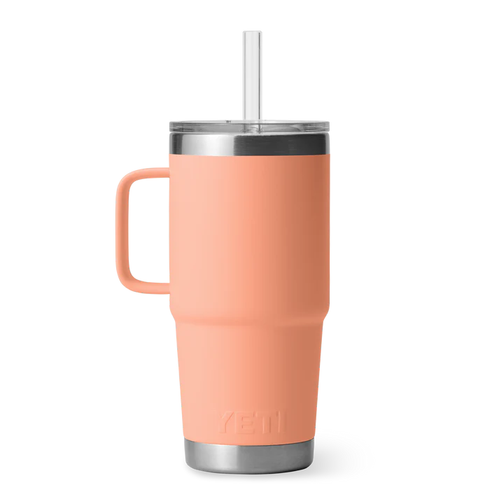 Yeti Rambler 25oz Straw Mug - Lowcountry Peach
