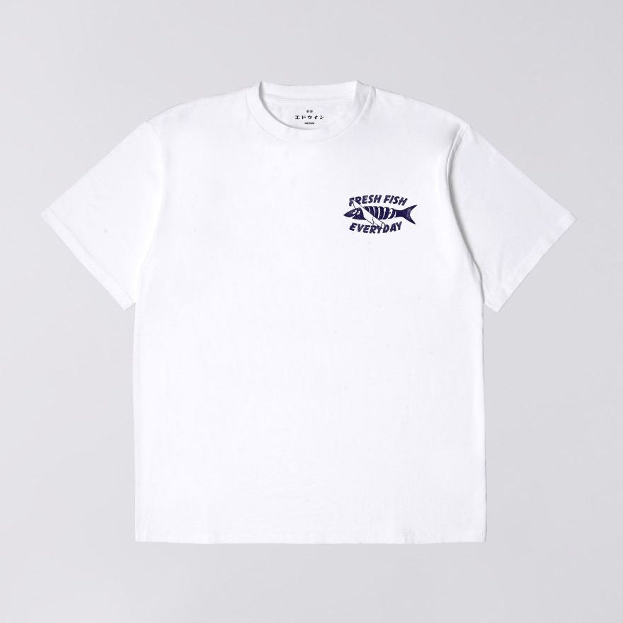 Edwin Monsieur Sakana T-Shirt - White