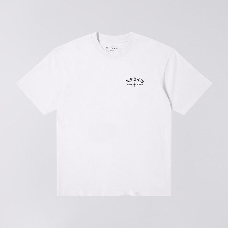 Edwin High Life Low Levels Chest T-Shirt - White