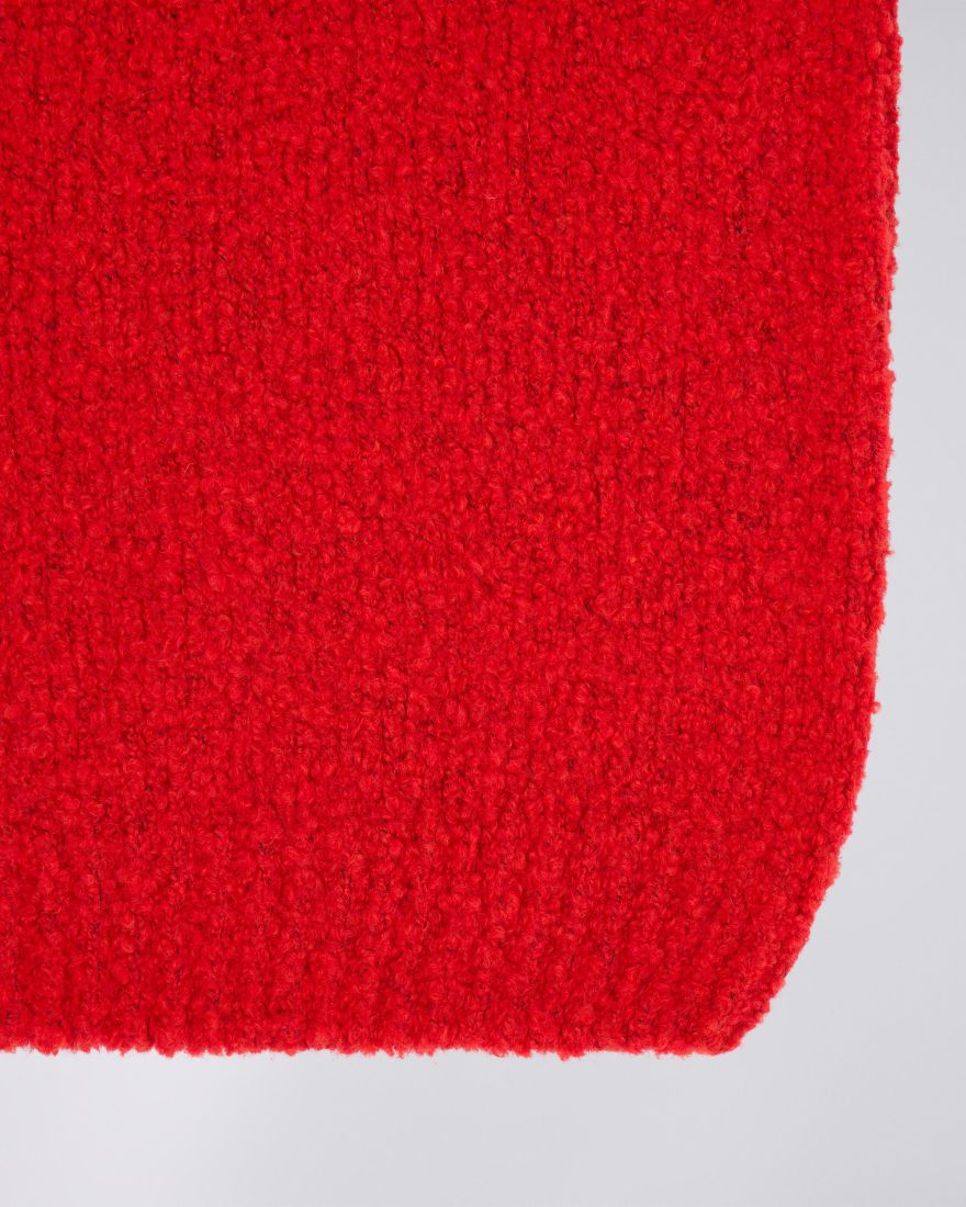 Edwin Dun Textured Sweater - Fiery Red