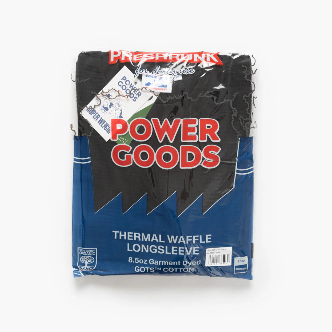 Power Goods Thermal Waffle LS T-Shirt - Black