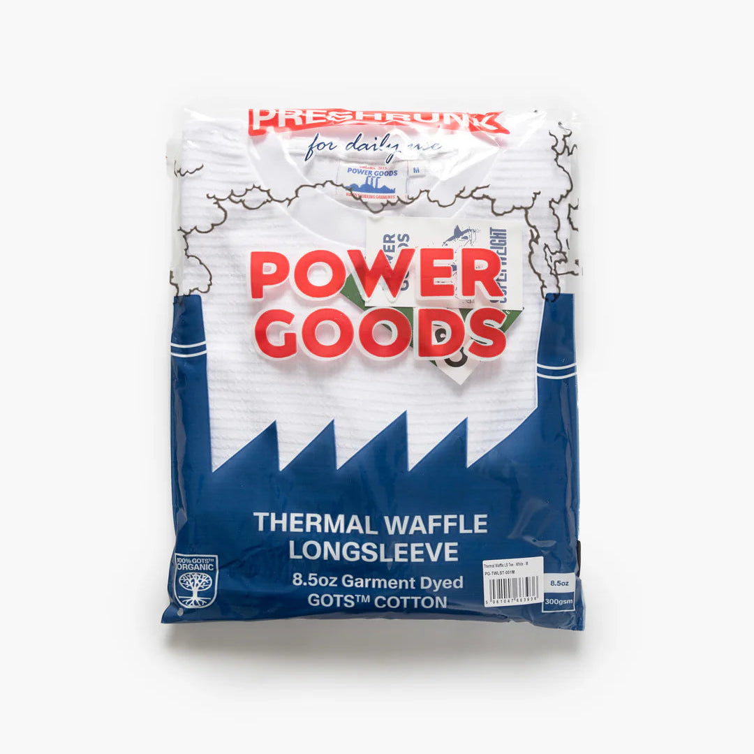 Power Goods Thermal Waffle LS T-Shirt - White