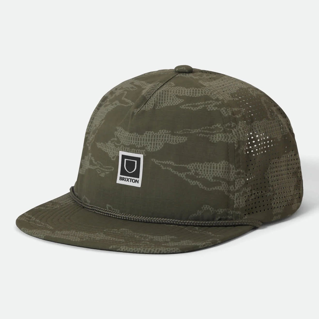Brixton Journey Performance Snapback - Olive Tiger Camo