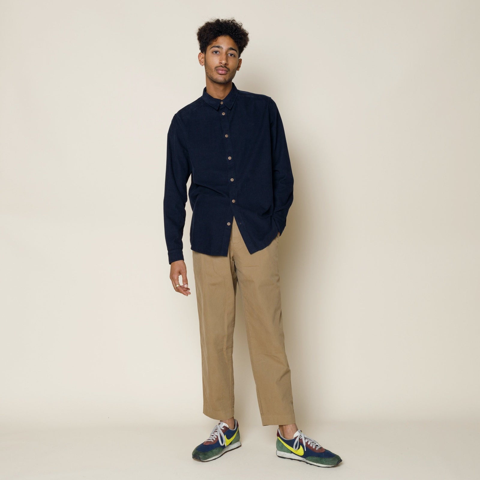 Folk Babycord Shirt Navy