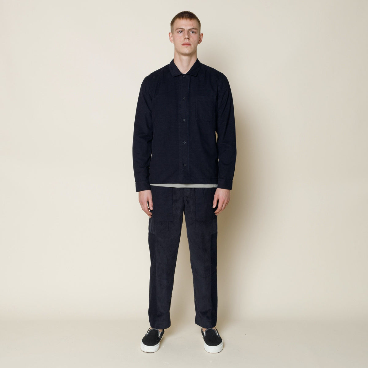 Folk Emboss Shirt Black