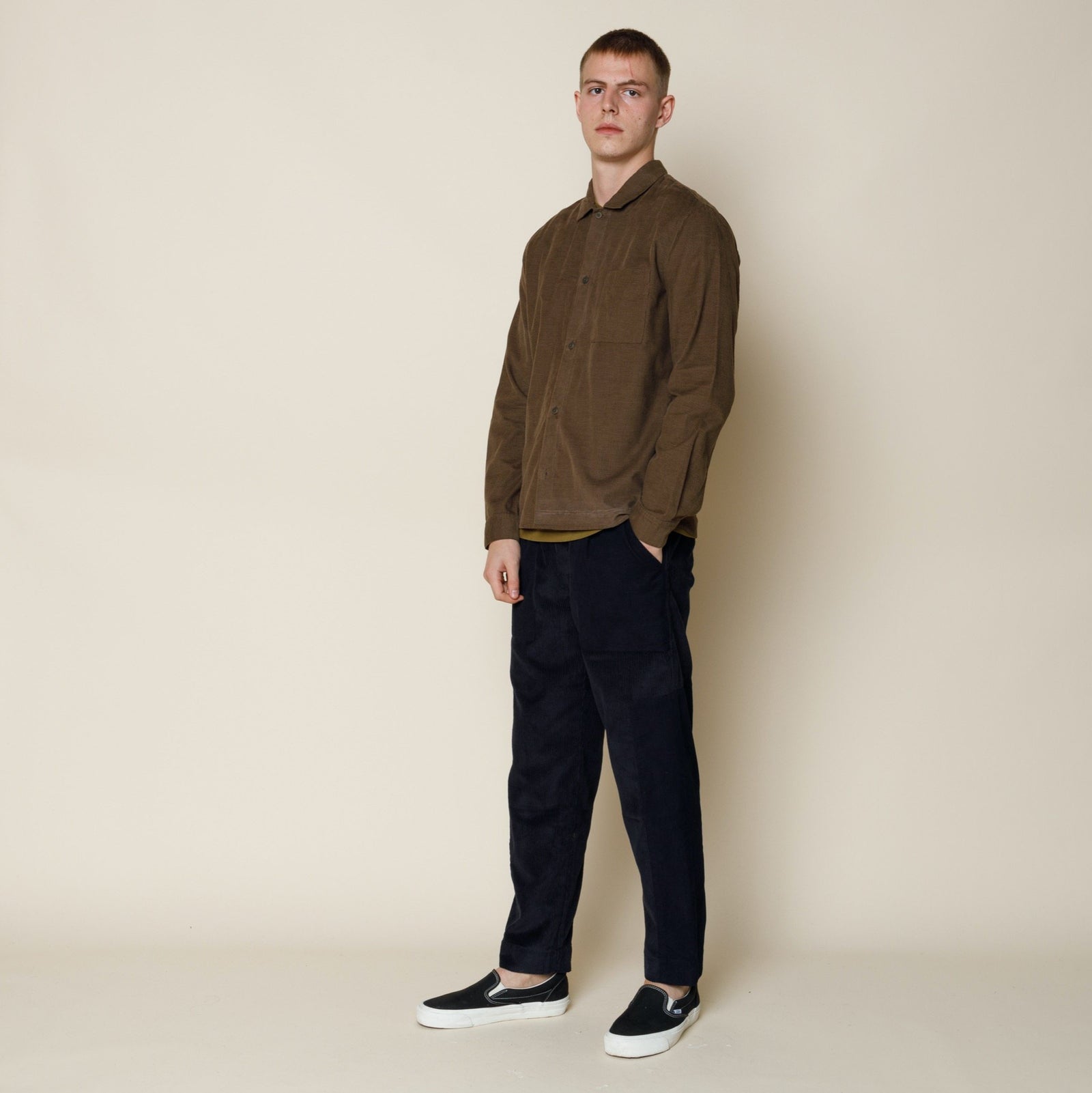 Folk Emboss Shirt Tobacco