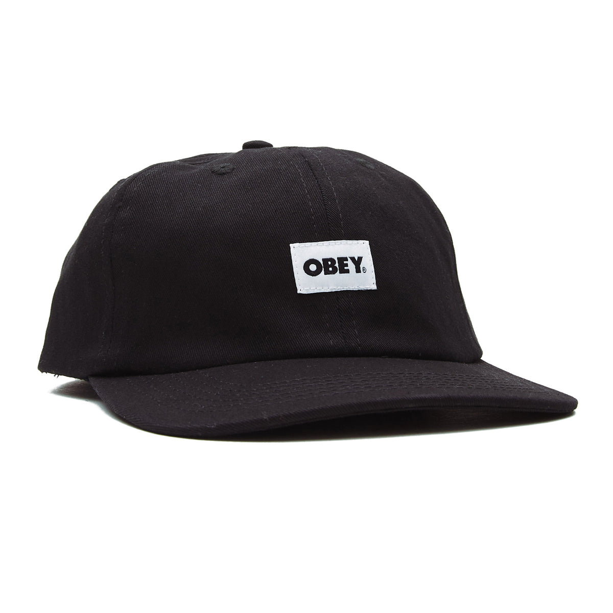 Obey Bold Label Organic 6 Panel - Black