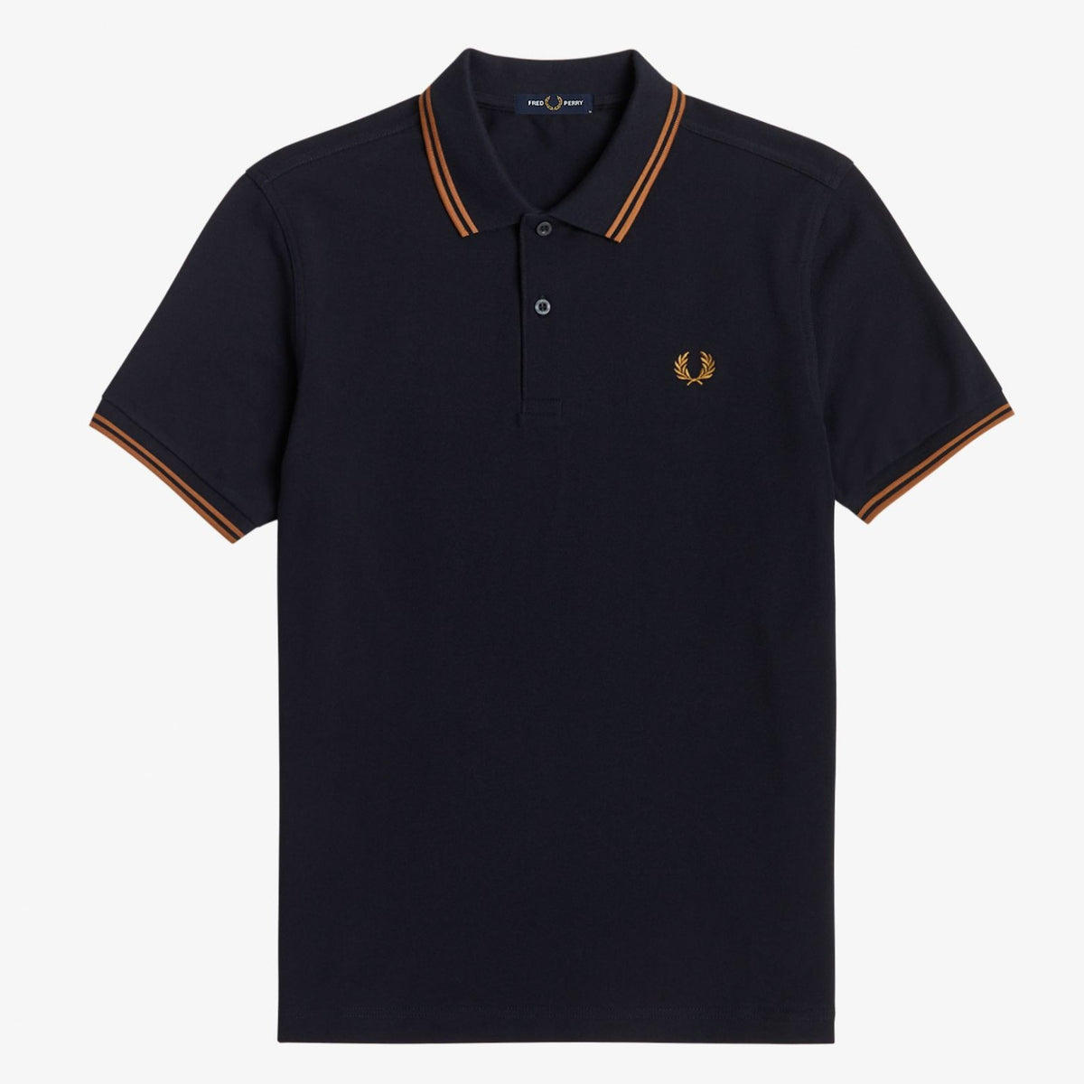 Fred Perry M3600 Polo Shirt - Navy / Dark Caramel