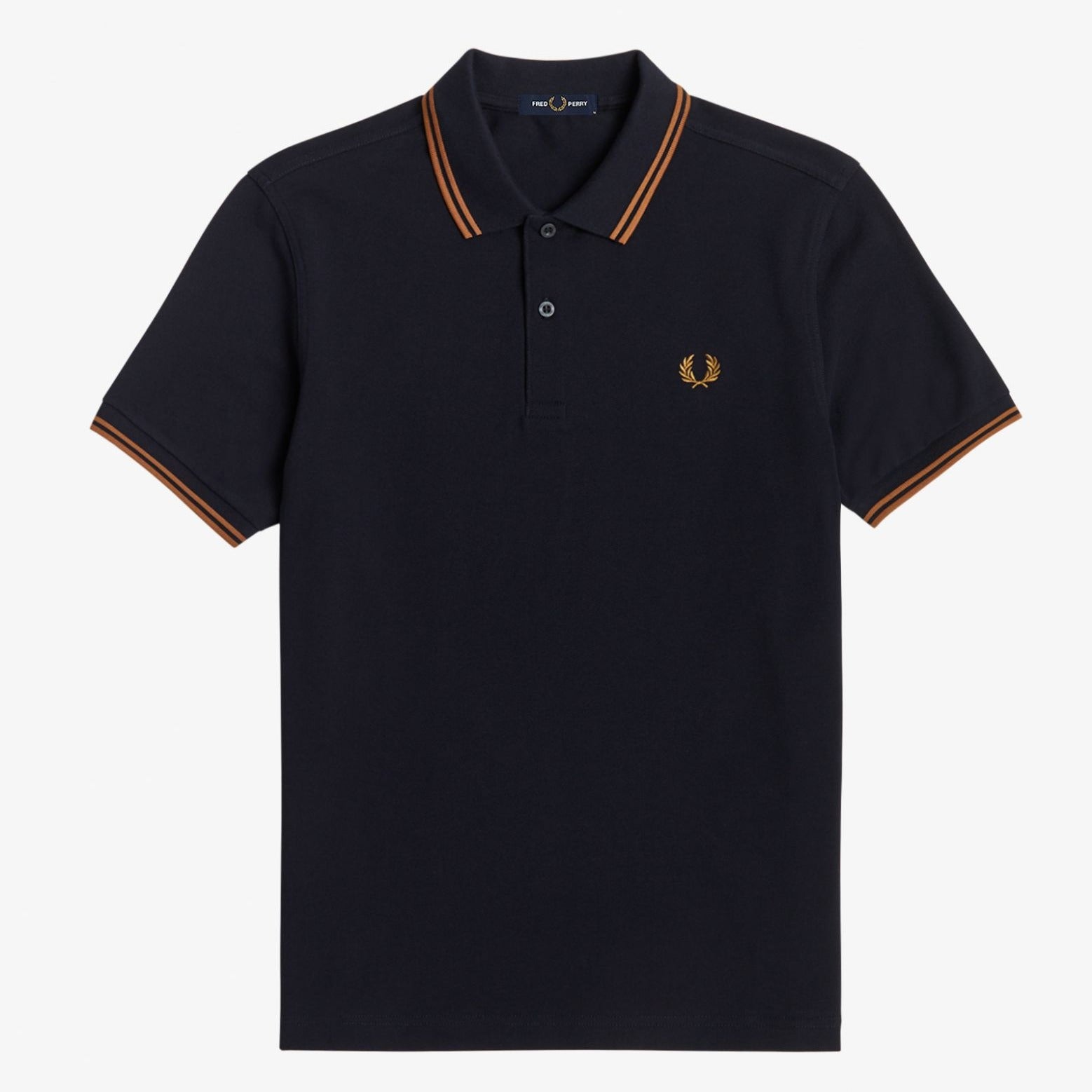 Fred Perry M3600 Polo Shirt - Navy / Dark Caramel