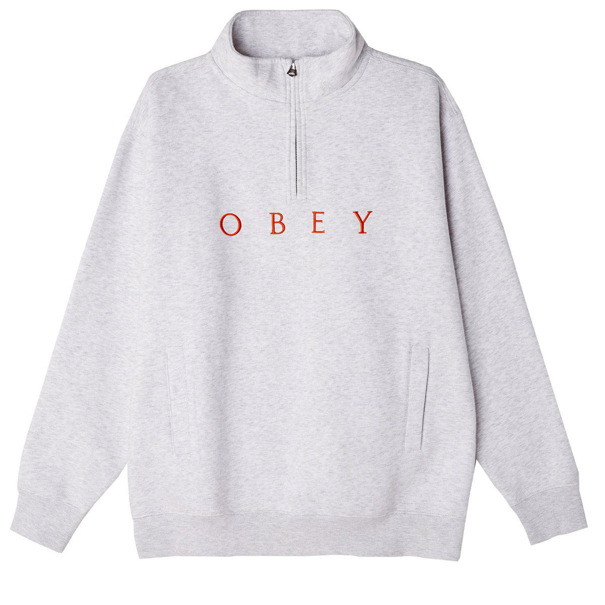 Obey Lassen Mock Neck Ash Grey