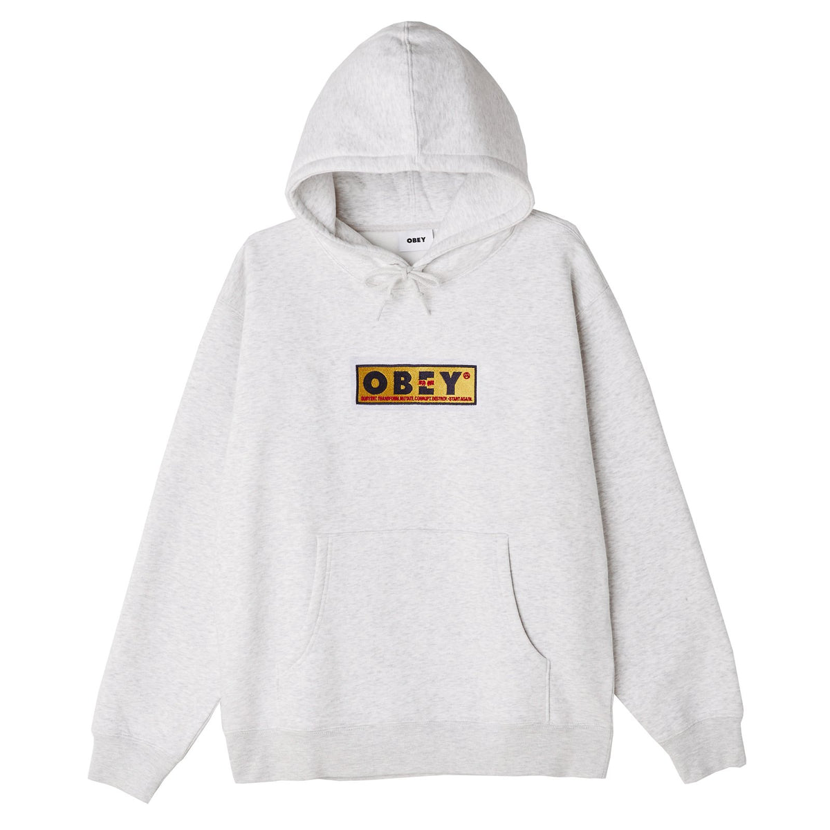 Obey Subvert  Hood - Ash Grey