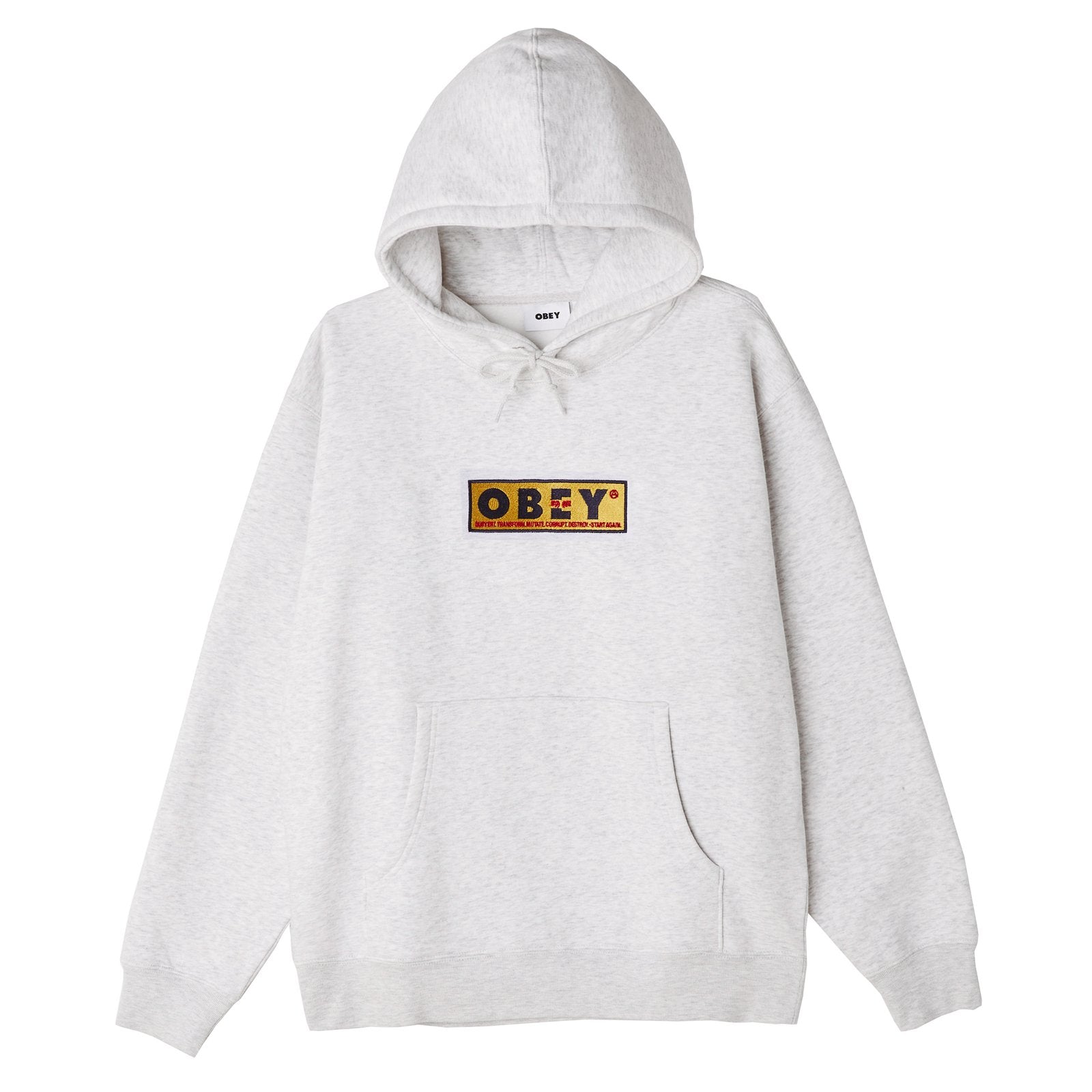 Obey Subvert  Hood - Ash Grey