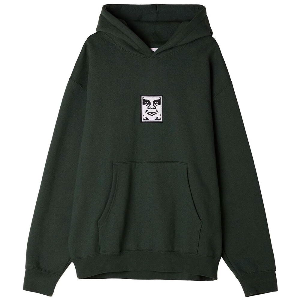 Obey Icon Extra Heavy Hood - Alpine Green