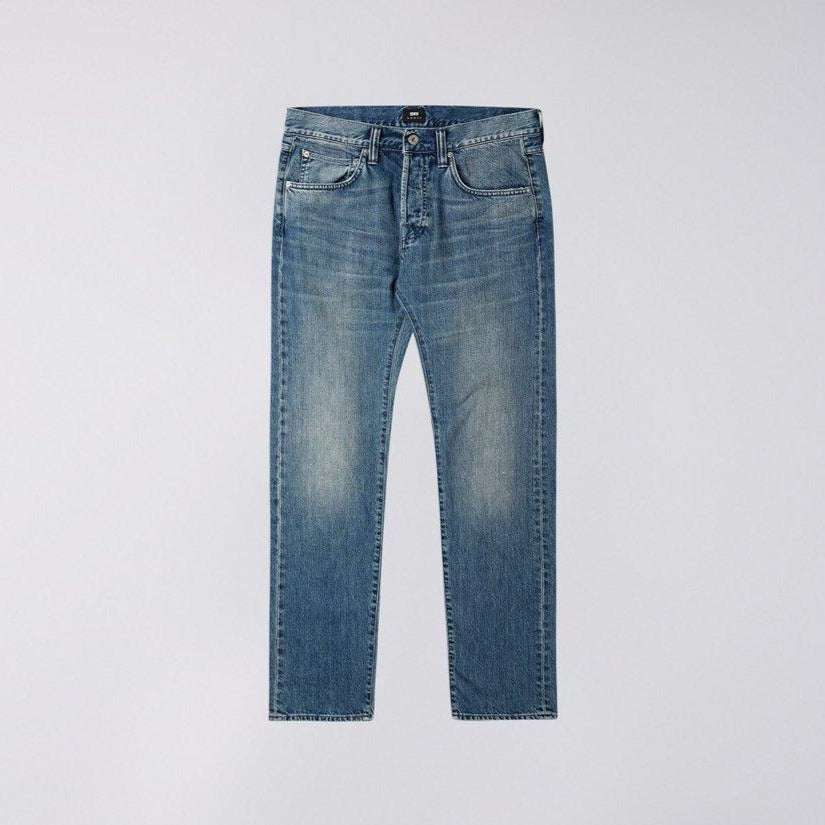 Edwin Ed55 Kingston Blue Denim Jeans Sandpiper Clean Wash