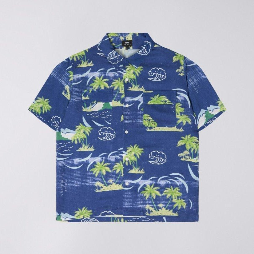 Edwin Garage Shirt Blue Island