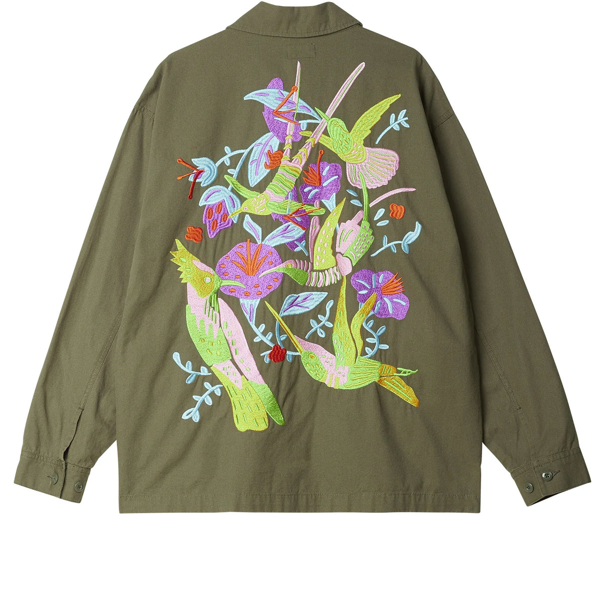 Obey Contrast Shirt Jacket - Smokey Olive