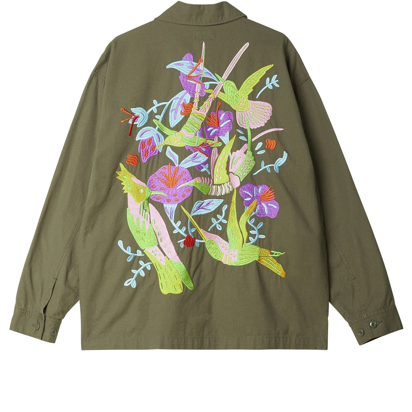Obey Contrast Shirt Jacket - Smokey Olive