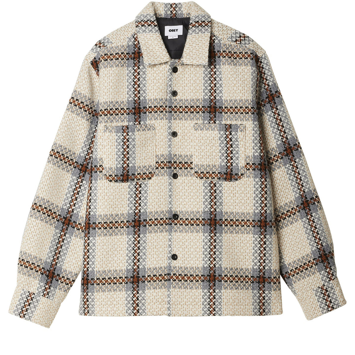 Obey District Shirt Jacket - Irish Cream