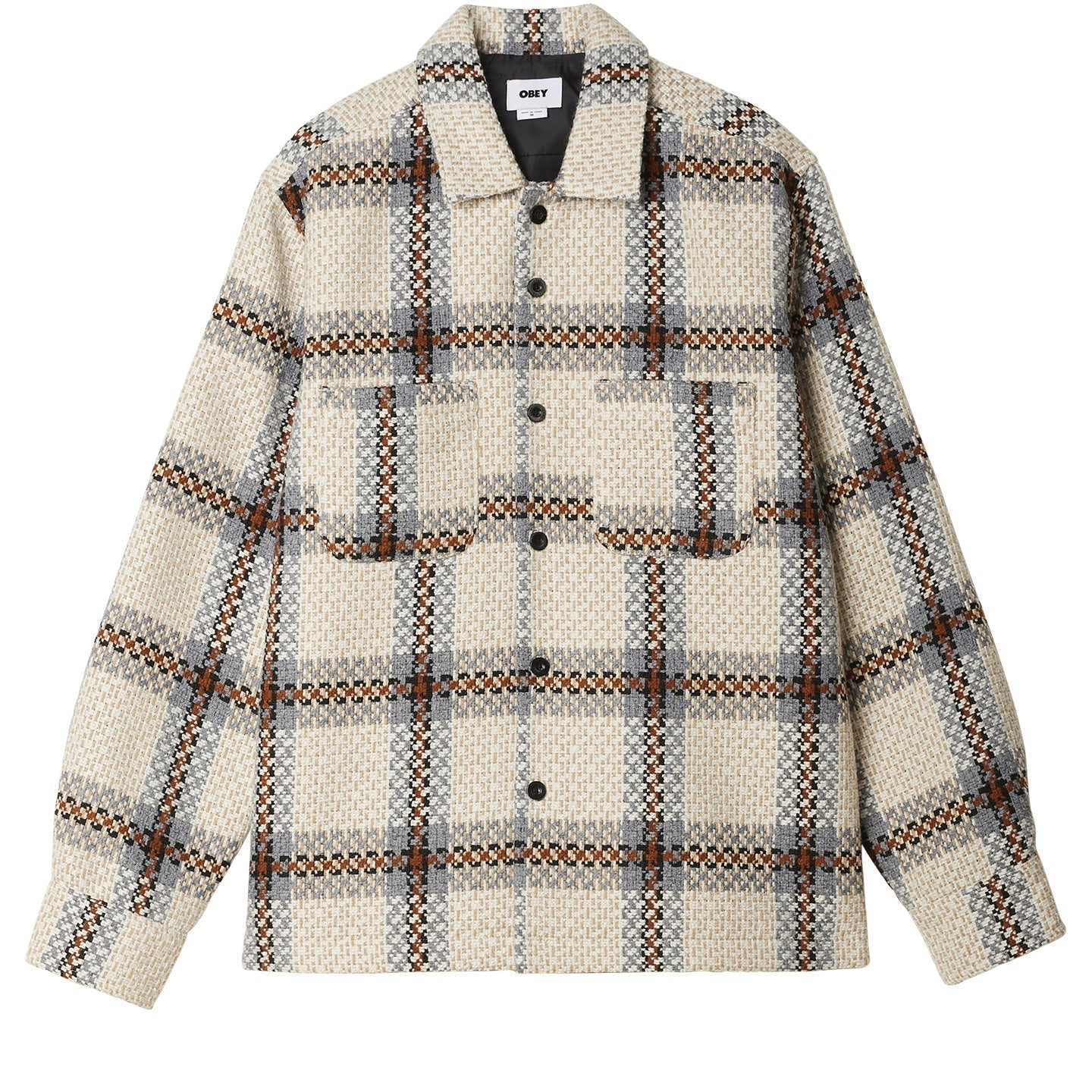 Obey District Shirt Jacket - Irish Cream