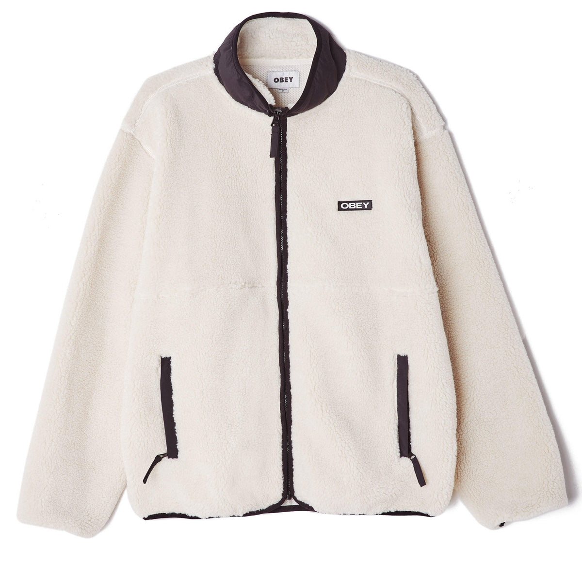 Obey Thief Sherpa Jacket Natural