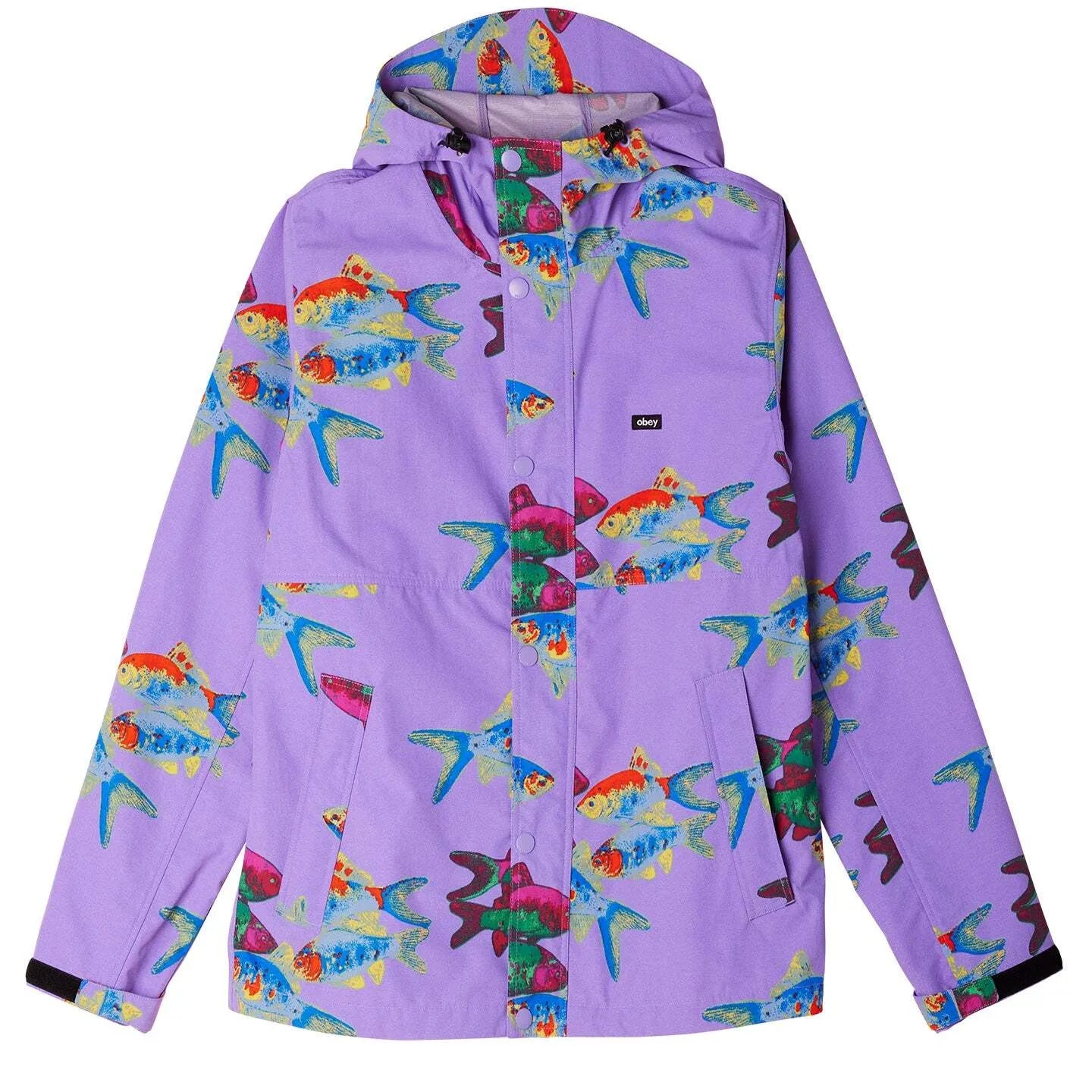 Obey Fishbowl Jacket Lavender Silk Multi