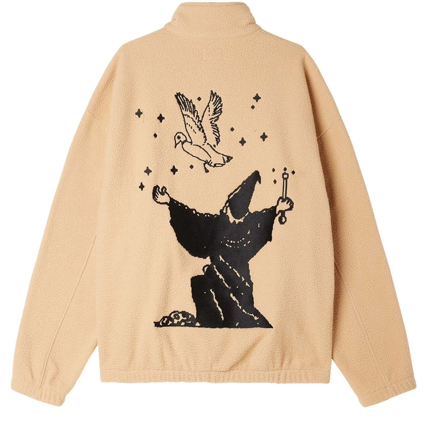Obey Pulp Mock Neck Pullover - Oat Milk
