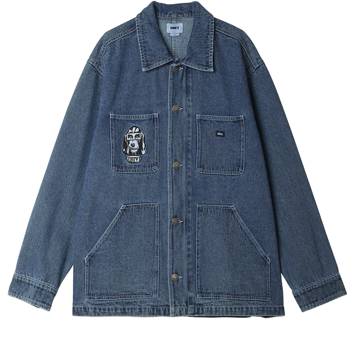 Obey Hymn Jacket - Stone Wash Indigo