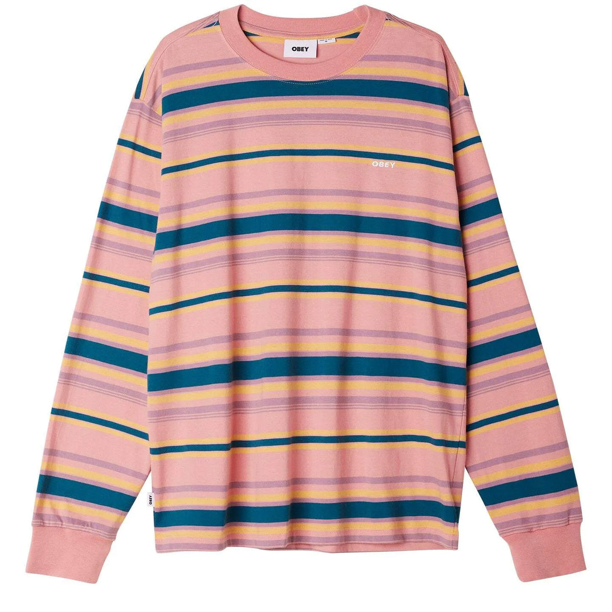 Obey Highland Long Sleeve T-Shirt - Pink