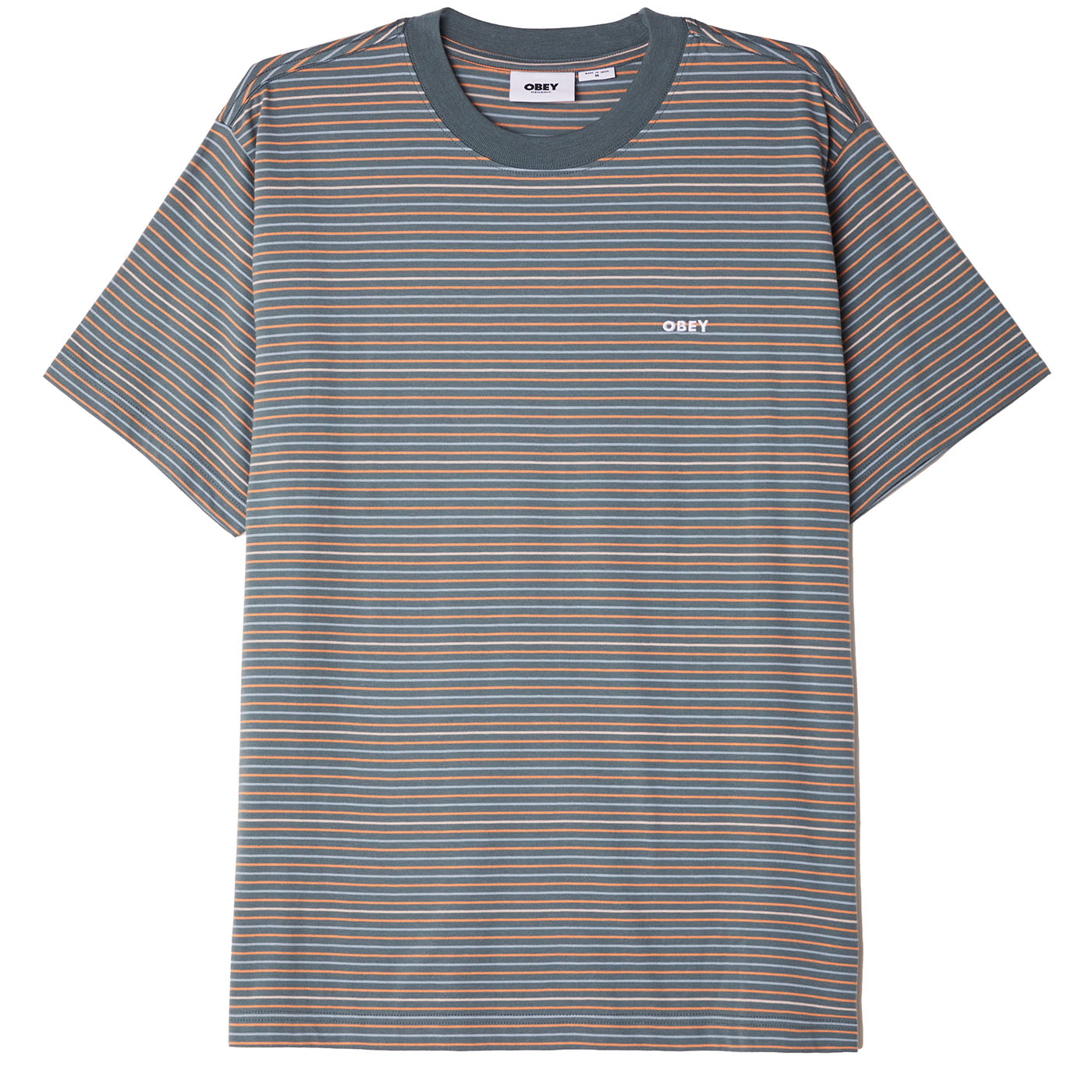 Obey Nelson Mini Stripe T-Shirt - Leaf