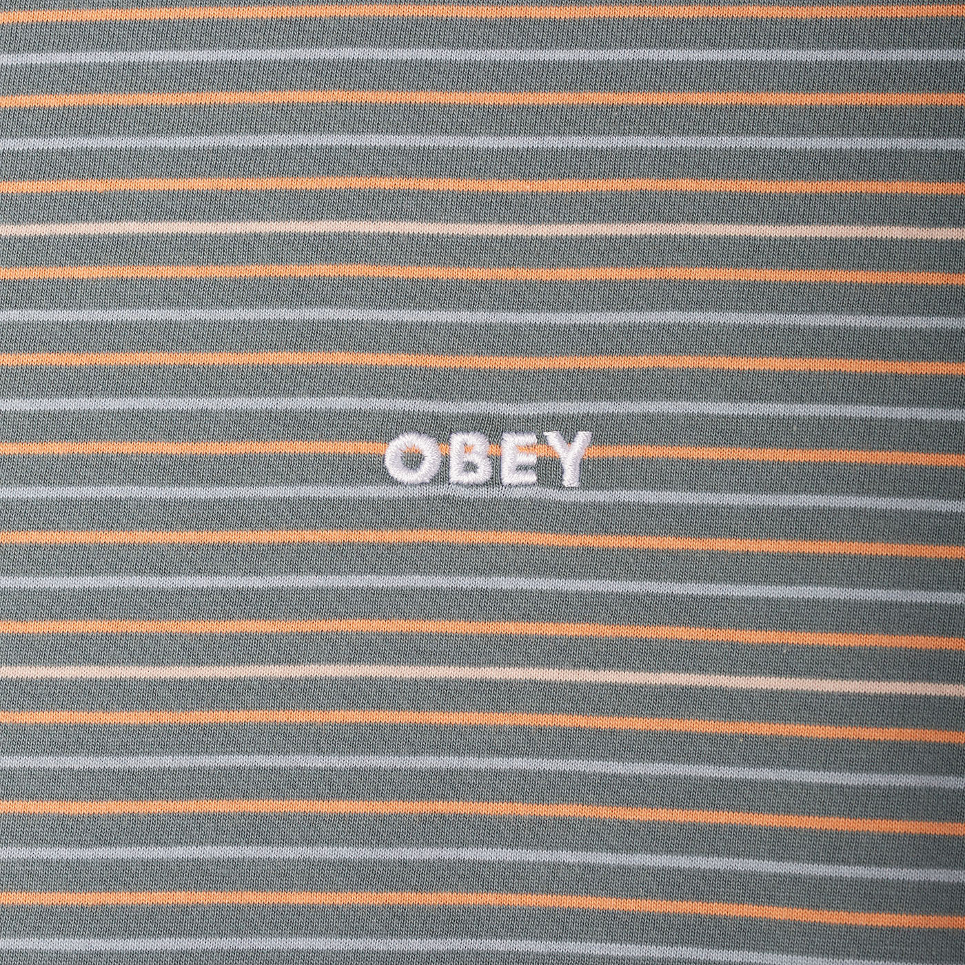 Obey Nelson Mini Stripe T-Shirt - Leaf