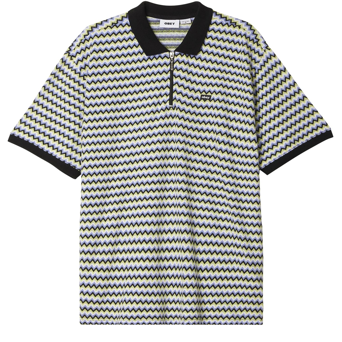 Obey Anno Jacquard Polo - Black Multi