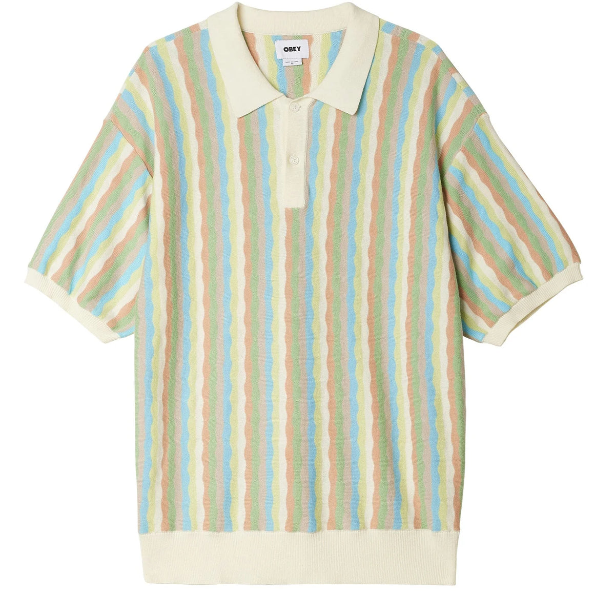 Obey Surface Polo Sweater - Unbleached Multi