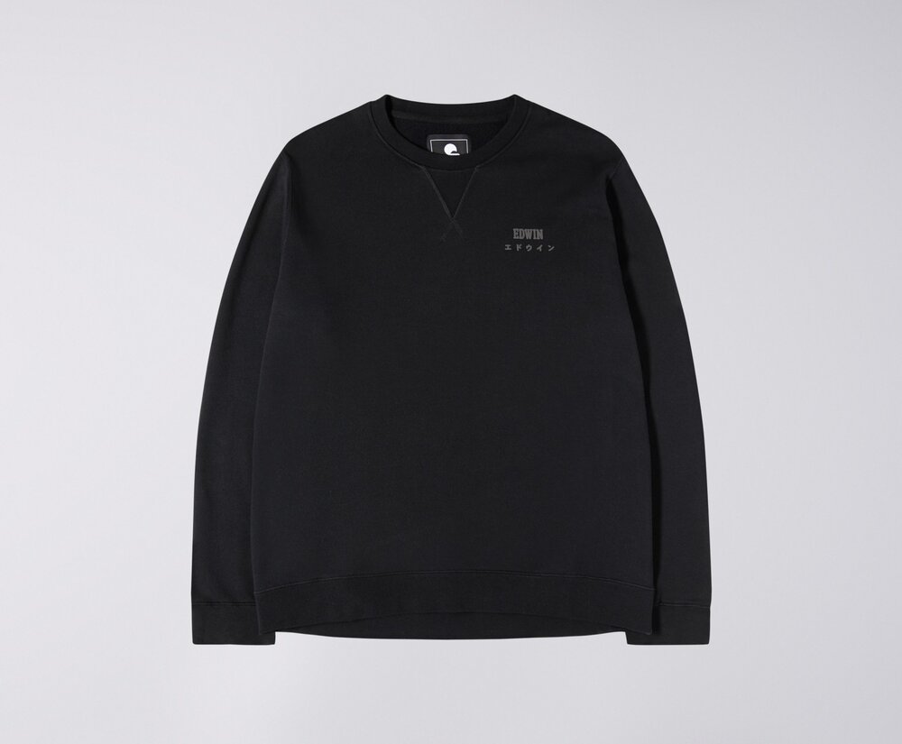 Edwin Base Crew Sweat Black
