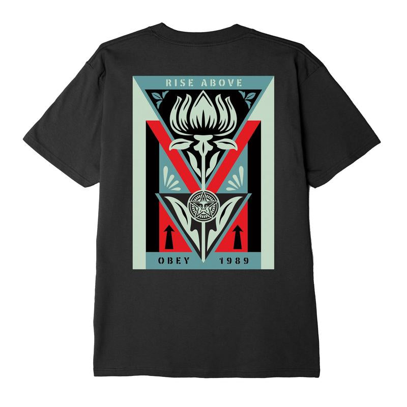 Obey Deco Flower T-Shirt Black