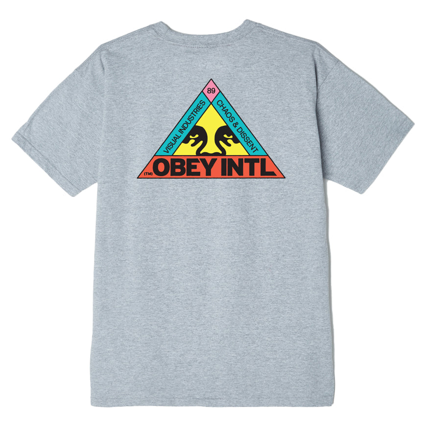 Obey Trinity T-Shirt - Heather Grey