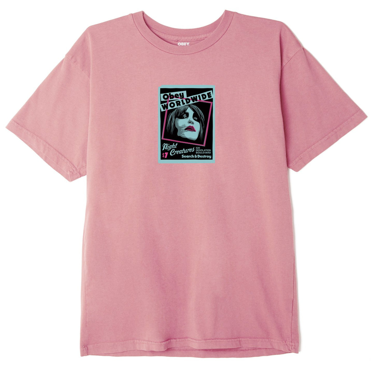 Obey Night Creatures T-Shirt - Pink